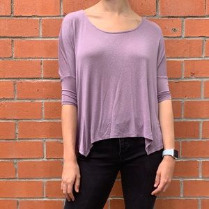 LAST CHANCE BEFORE GOODWILL Sparkle & Fade Lavender 3/4 Sleeve Top
